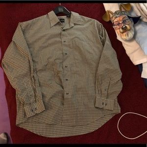 Arrow 1851 Wrinkle Free Mens Button Up Shirt Size L